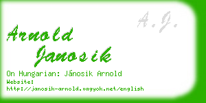 arnold janosik business card