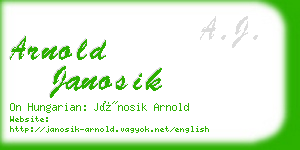 arnold janosik business card